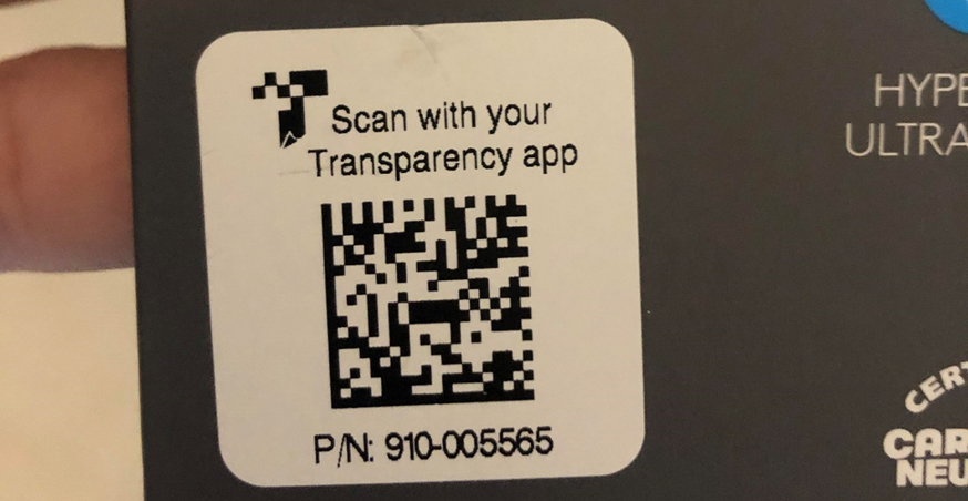 check amazon transparency code