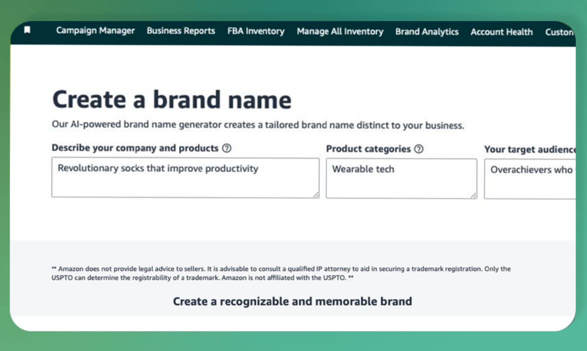 amazon brand name generator tool