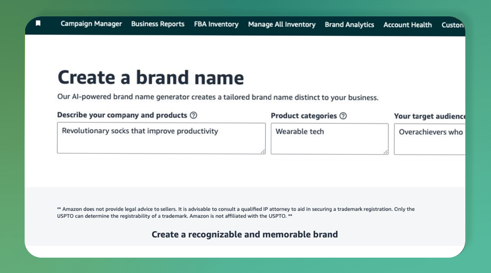 amazon brand name generator tool